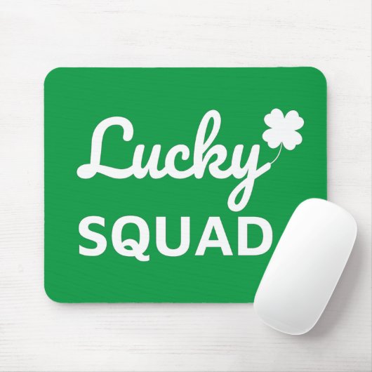 Lucky Squad St. Patrick's Day Mousepad (Mit Mouse)