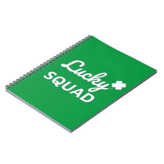 Lucky Squad St. Patrick's Day Notizblock (Linke Seite)
