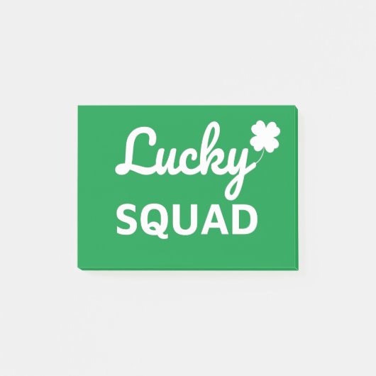 Lucky Squad St. Patrick's Day Post-it Klebezettel (Vorderseite)