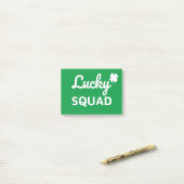 Lucky Squad St. Patrick's Day Post-it Klebezettel (Auf Schreibtisch)