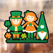 Lucky Squad Window Cling for St. Paddy's Day Fensteraufkleber (Blatt 2)