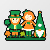 Lucky Squad Window Cling for St. Paddy's Day Fensteraufkleber (Blatt)