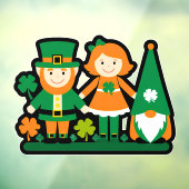 Lucky Squad Window Cling for St. Paddy's Day Fensteraufkleber (Blatt 3)