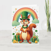 Lucky Squirrel Celebration Card Karte (Vorderseite)