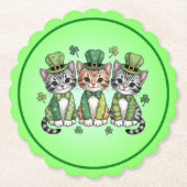Lucky St. Patrick’s Day Kittens-47474 Untersetzer (Vorderseite)