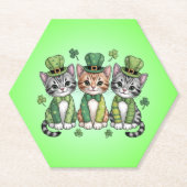 Lucky St. Patrick’s Day Kittens-47474 Untersetzer (Vorderseite)