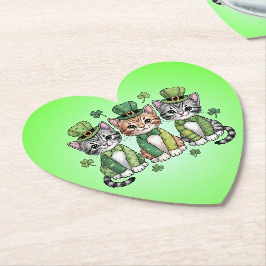 Lucky St. Patrick’s Day Kittens-47474 Untersetzer (angewinkelt)