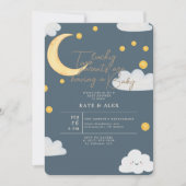 Lucky St Patrick's Boy Blue Baby Shower Einladung (Vorderseite)