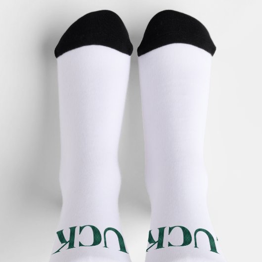 Lucky St. Patrick's Day Argyle Pattern Text Socken (Oben)