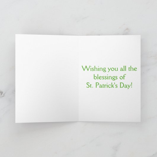 Lucky St. Patrick's Day Card Karte (Innenseite)