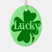 Lucky St. Patricks Day Charm Keramikornament (Rechts)