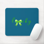 Lucky, St.patricks Day Coquette,shamrock Funny  Mousepad (Mit Mouse)