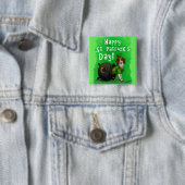 Lucky St. Patrick's Day Dog Button (Beispiel)
