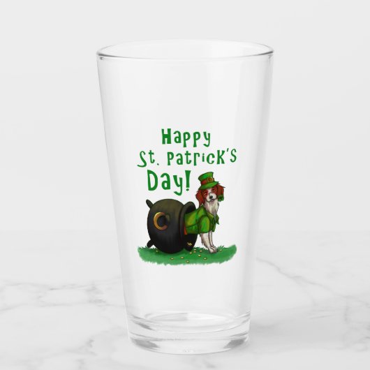 Lucky St. Patrick's Day Dog Glas (Vorderseite)