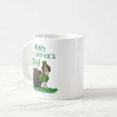 Lucky St. Patrick's Day Dog Kaffeetasse (Vorderseite Links)