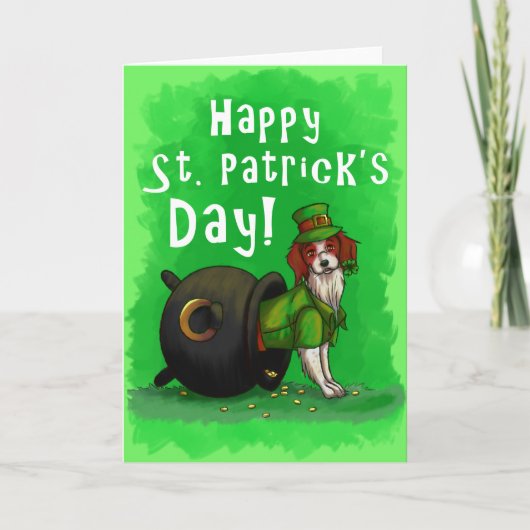 Lucky St. Patrick's Day Dog Karte (Vorderseite)