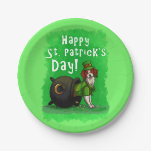 Lucky St. Patrick's Day Dog Pappteller