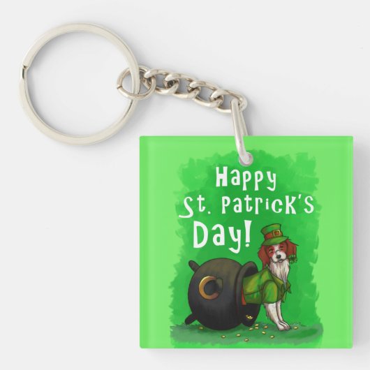 Lucky St. Patrick's Day Dog Schlüsselanhänger (Vorderseite)