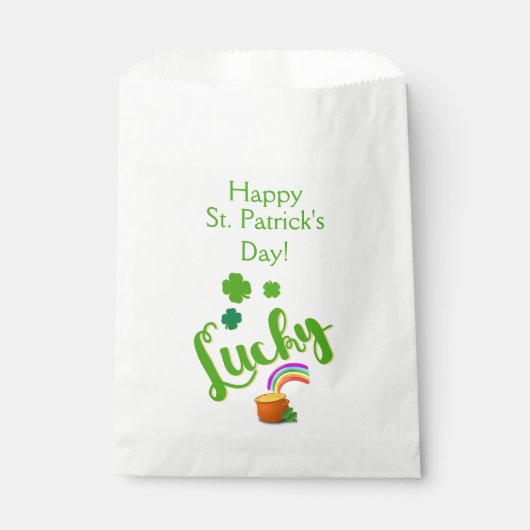 Lucky St. Patrick's Day Fvor Bag Geschenktütchen (Vorderseite)