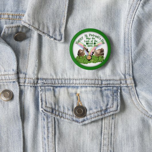 Lucky St. Patrick's Day Geese Button (Beispiel)