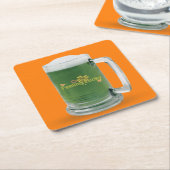 Lucky St. Patrick's Day Green Beer Rechteckiger Pappuntersetzer (angewinkelt)