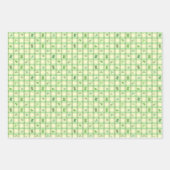 Lucky St Patricks Day Green Kariert Clove Geschenkpapier Set (Vorderseite 2)