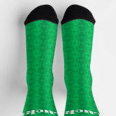 Lucky St. Patrick's Day Green Shamrock Pattern Socken (Oben)