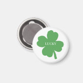Lucky St Patricks Day Irish Kleeblatt Magnet (Vorderseite/Rückseite)