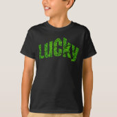 Lucky St. Patricks Day Kleeblatt Boys T-Shirt (Vorderseite)