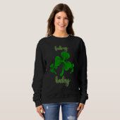 Lucky St Patricks Day Kleeblatt Gnome Sweatshirt (Vorne ganz)