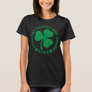 Lucky St Patrick's Day Luckiest School Bus Fahrer T-Shirt