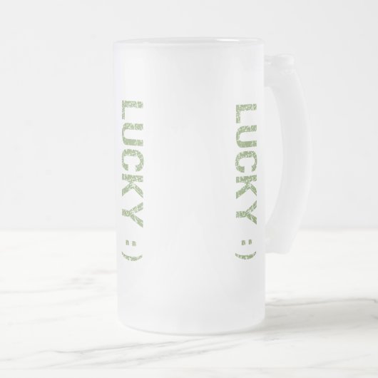 Lucky St. Patrick's Day Mattglas Bierglas (VorderseiteRechts)