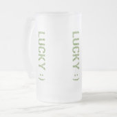 Lucky St. Patrick's Day Mattglas Bierglas (Vorderseite Links)