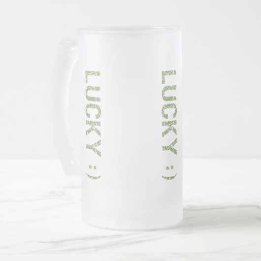 Lucky St. Patrick's Day Mattglas Bierglas (Vorderseite Links)