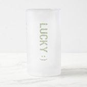 Lucky St. Patrick's Day Mattglas Bierglas (Mittel)