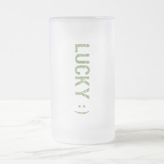 Lucky St. Patrick's Day Mattglas Bierglas (Mittel)