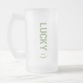 Lucky St. Patrick's Day Mattglas Bierglas (Links)