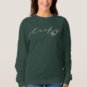 Lucky St. Patrick's Day Niedlich White Script Sweatshirt (Vorderseite)