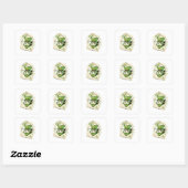 Lucky St Patricks Day Quadratischer Aufkleber (Blatt)
