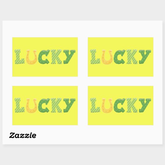 Lucky St. Patrick's Day Rechteckiger Aufkleber (Blatt)