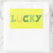 Lucky St. Patrick's Day Rechteckiger Aufkleber (Tasche)