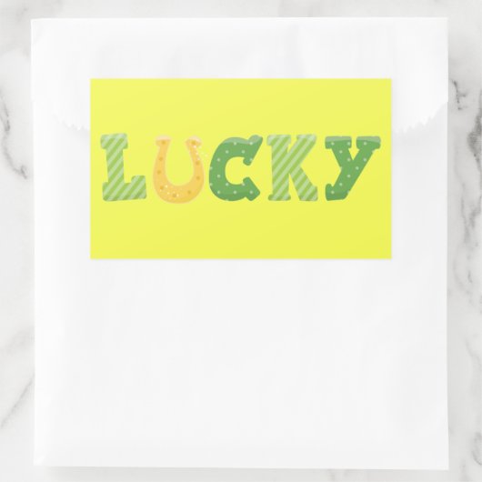 Lucky St. Patrick's Day Rechteckiger Aufkleber (Tasche)