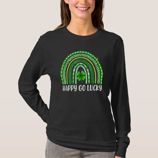 Lucky St Patricks Day Shamrock Rainbow Irish Cool  T-Shirt (Vorderseite)