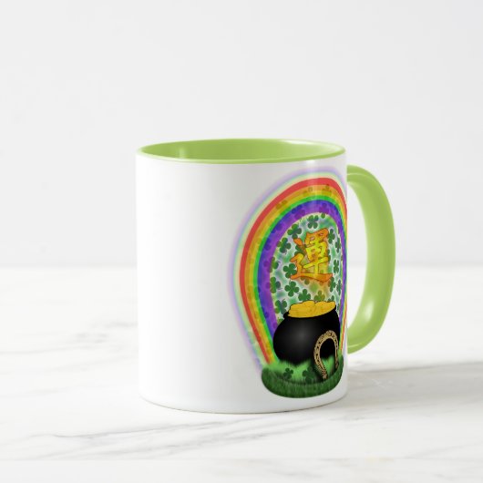 Lucky St Patricks Day Tasse (VorderseiteRechts)