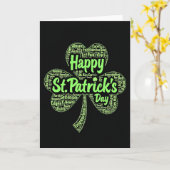 Lucky St Patricks Day Text Art Card Karte (Gelbe Blume)