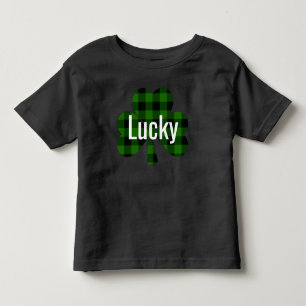 Lucky St. Patty’s Shamrocks grün kariert Kleinkind T-shirt