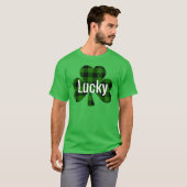Lucky St. Patty's Kleeblatts | grün kariert T-Shirt (Vorne ganz)