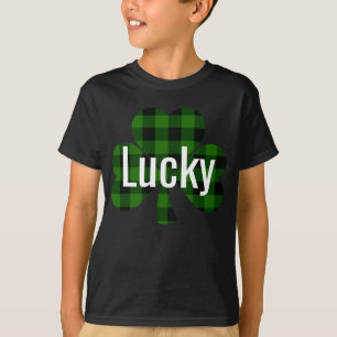 Lucky St. Patty's Kleeblatts   grün kariert T-Shirt