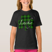 Lucky St. Patty's Kleeblatts | grün kariert T-Shirt (Vorderseite)