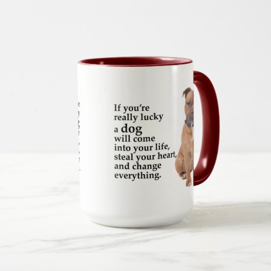 Lucky Staffie Tasse (VorderseiteRechts)